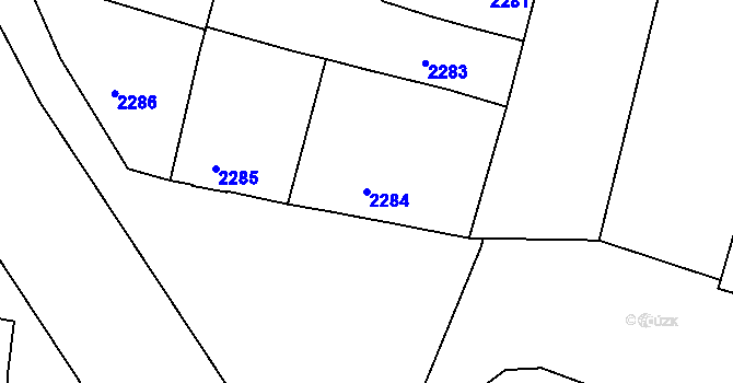 Parcela st. 2284 v KÚ Vysoké Mýto, Katastrální mapa