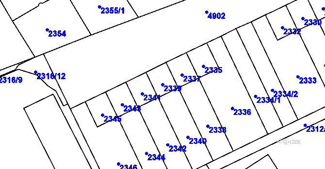 Parcela st. 2339 v KÚ Vysoké Mýto, Katastrální mapa