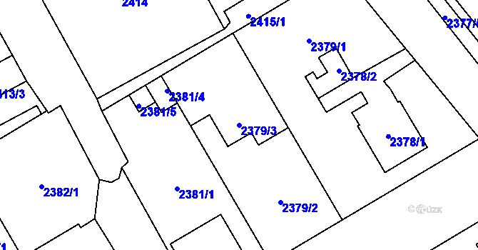 Parcela st. 2379/3 v KÚ Vysoké Mýto, Katastrální mapa