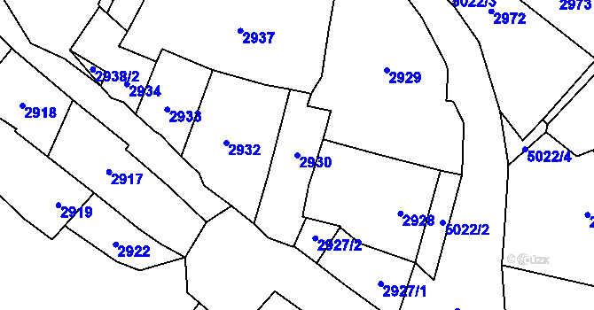 Parcela st. 2930 v KÚ Vysoké Mýto, Katastrální mapa