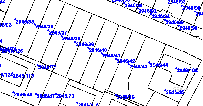 Parcela st. 2946/41 v KÚ Vysoké Mýto, Katastrální mapa