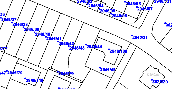 Parcela st. 2946/44 v KÚ Vysoké Mýto, Katastrální mapa