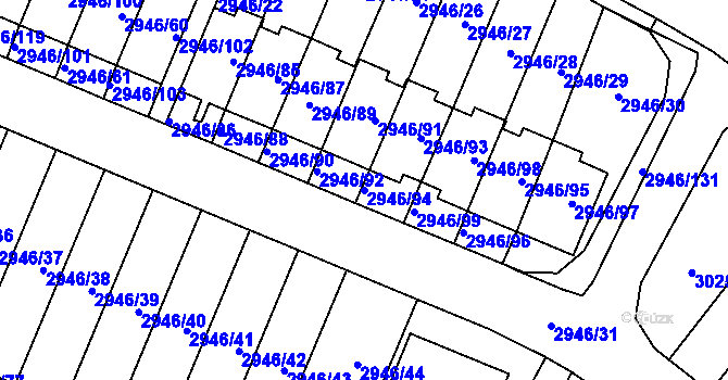 Parcela st. 2946/94 v KÚ Vysoké Mýto, Katastrální mapa
