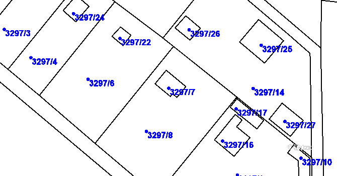 Parcela st. 3297/7 v KÚ Vysoké Mýto, Katastrální mapa
