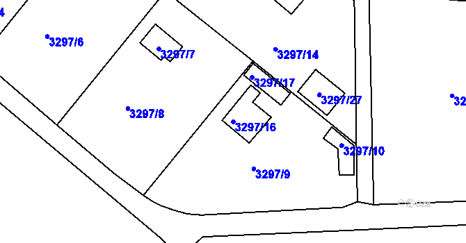 Parcela st. 3297/16 v KÚ Vysoké Mýto, Katastrální mapa