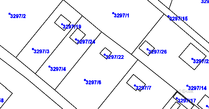 Parcela st. 3297/22 v KÚ Vysoké Mýto, Katastrální mapa
