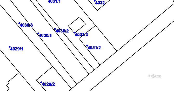 Parcela st. 4031/2 v KÚ Vysoké Mýto, Katastrální mapa