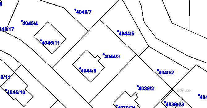 Parcela st. 4044/3 v KÚ Vysoké Mýto, Katastrální mapa