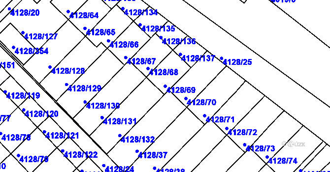 Parcela st. 4128/69 v KÚ Vysoké Mýto, Katastrální mapa