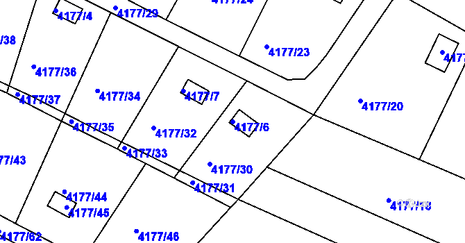 Parcela st. 4177/6 v KÚ Vysoké Mýto, Katastrální mapa