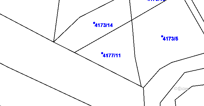 Parcela st. 4177/11 v KÚ Vysoké Mýto, Katastrální mapa