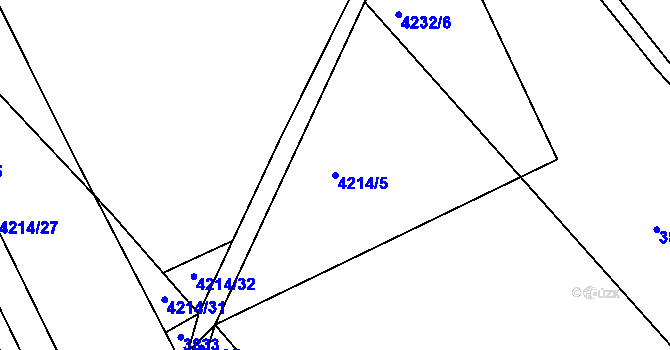 Parcela st. 4214/5 v KÚ Vysoké Mýto, Katastrální mapa