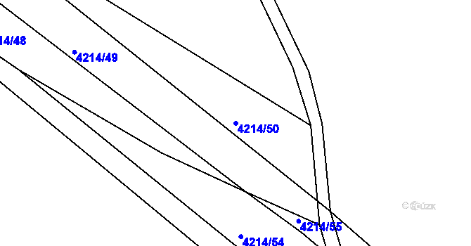 Parcela st. 4214/50 v KÚ Vysoké Mýto, Katastrální mapa