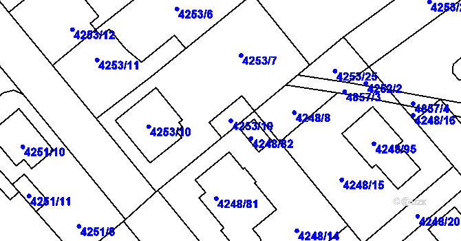 Parcela st. 4253/19 v KÚ Vysoké Mýto, Katastrální mapa