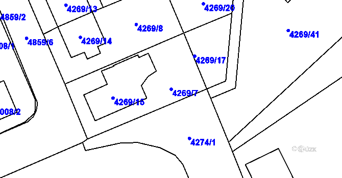 Parcela st. 4269/7 v KÚ Vysoké Mýto, Katastrální mapa