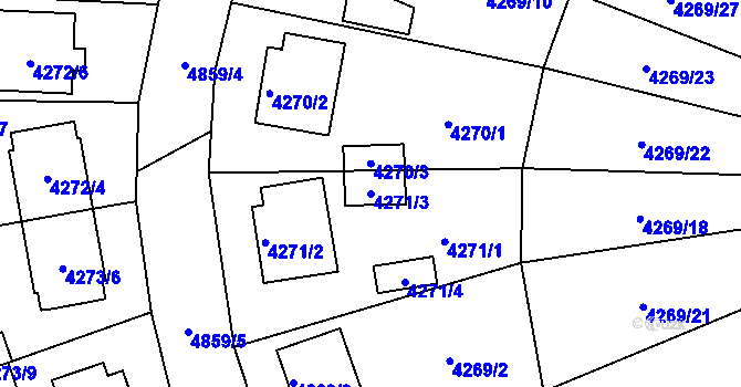 Parcela st. 4271/3 v KÚ Vysoké Mýto, Katastrální mapa