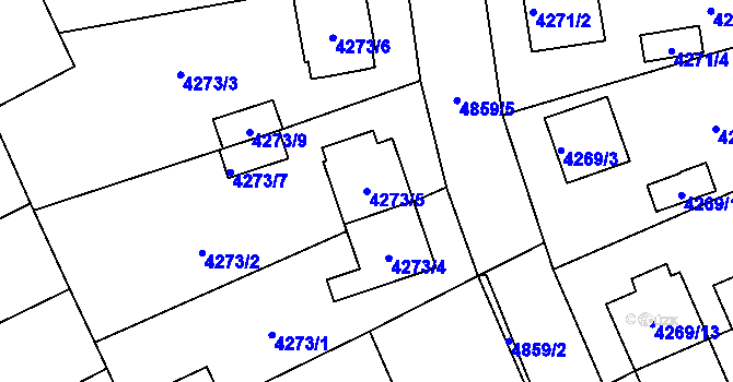 Parcela st. 4273/5 v KÚ Vysoké Mýto, Katastrální mapa