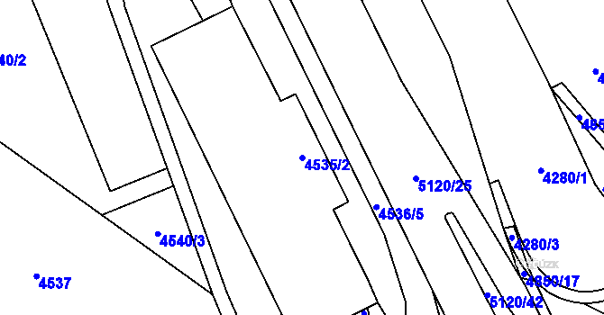 Parcela st. 4535/2 v KÚ Vysoké Mýto, Katastrální mapa