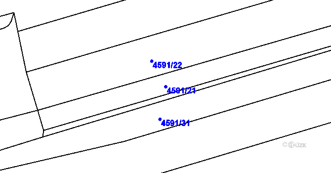 Parcela st. 4591/21 v KÚ Vysoké Mýto, Katastrální mapa