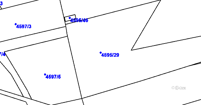 Parcela st. 4595/29 v KÚ Vysoké Mýto, Katastrální mapa