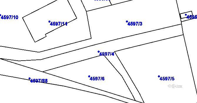 Parcela st. 4597/4 v KÚ Vysoké Mýto, Katastrální mapa