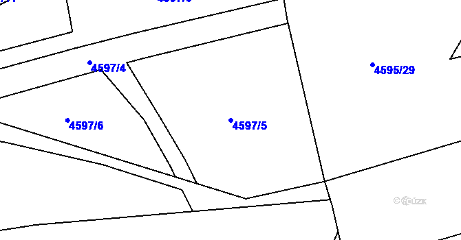 Parcela st. 4597/5 v KÚ Vysoké Mýto, Katastrální mapa