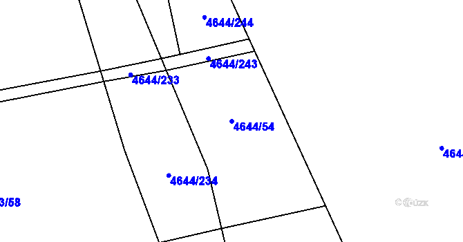 Parcela st. 4644/54 v KÚ Vysoké Mýto, Katastrální mapa