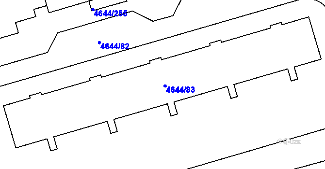 Parcela st. 4644/85 v KÚ Vysoké Mýto, Katastrální mapa