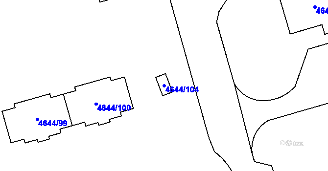 Parcela st. 4644/104 v KÚ Vysoké Mýto, Katastrální mapa