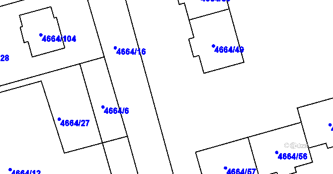 Parcela st. 4664/17 v KÚ Vysoké Mýto, Katastrální mapa