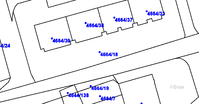 Parcela st. 4664/18 v KÚ Vysoké Mýto, Katastrální mapa