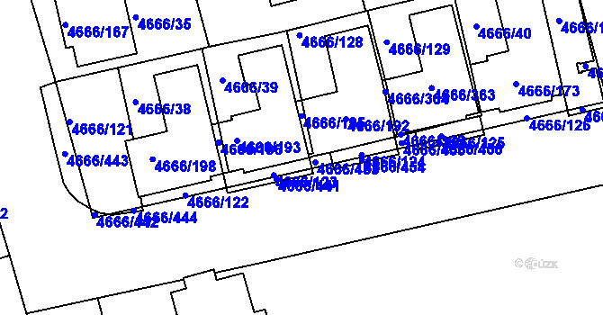 Parcela st. 4666/194 v KÚ Vysoké Mýto, Katastrální mapa