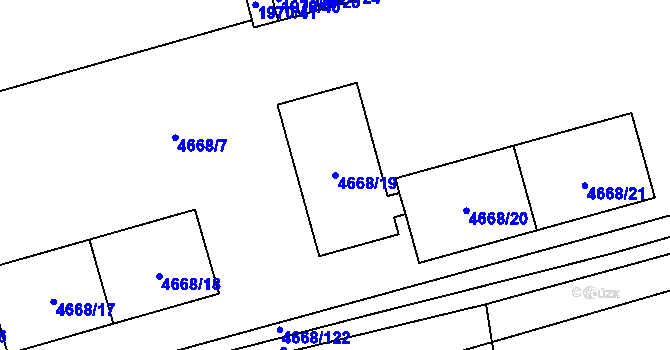 Parcela st. 4668/19 v KÚ Vysoké Mýto, Katastrální mapa