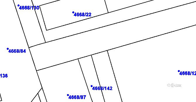 Parcela st. 4668/85 v KÚ Vysoké Mýto, Katastrální mapa
