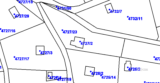 Parcela st. 4727/2 v KÚ Vysoké Mýto, Katastrální mapa