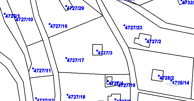 Parcela st. 4727/3 v KÚ Vysoké Mýto, Katastrální mapa
