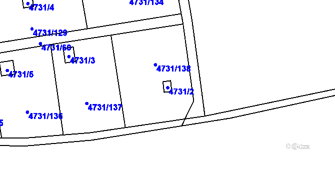 Parcela st. 4731/2 v KÚ Vysoké Mýto, Katastrální mapa