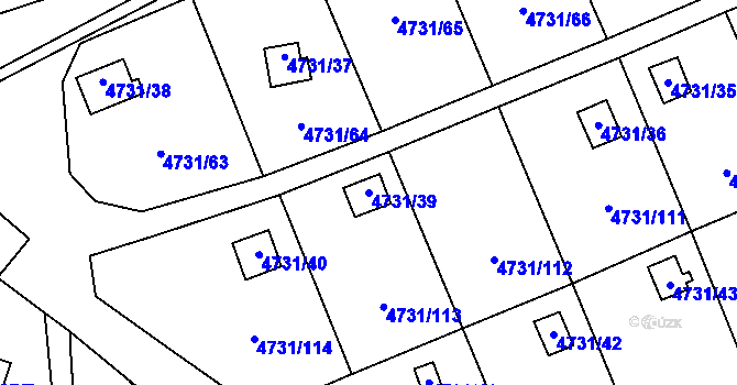 Parcela st. 4731/39 v KÚ Vysoké Mýto, Katastrální mapa