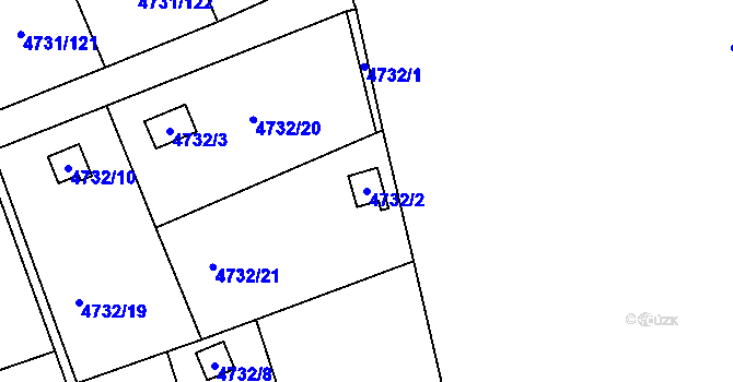 Parcela st. 4732/2 v KÚ Vysoké Mýto, Katastrální mapa