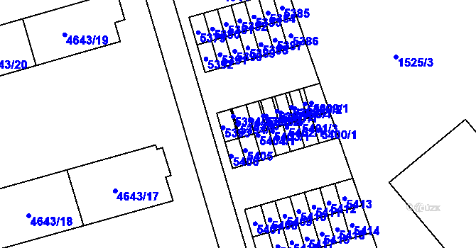 Parcela st. 5394/1 v KÚ Vysoké Mýto, Katastrální mapa