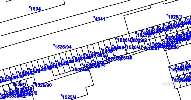 Parcela st. 5455 v KÚ Vysoké Mýto, Katastrální mapa