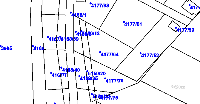 Parcela st. 4177/64 v KÚ Vysoké Mýto, Katastrální mapa