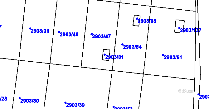 Parcela st. 2903/81 v KÚ Vysoké Mýto, Katastrální mapa