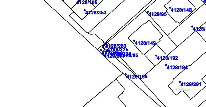 Parcela st. 4128/277 v KÚ Vysoké Mýto, Katastrální mapa