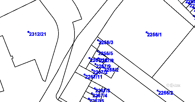 Parcela st. 2256/5 v KÚ Vysoké Mýto, Katastrální mapa