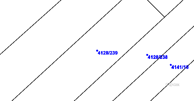 Parcela st. 4128/239 v KÚ Vysoké Mýto, Katastrální mapa