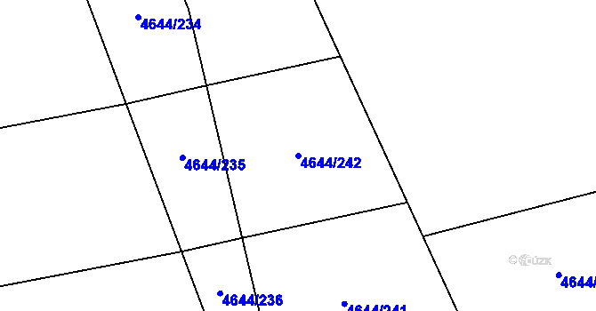 Parcela st. 4644/242 v KÚ Vysoké Mýto, Katastrální mapa