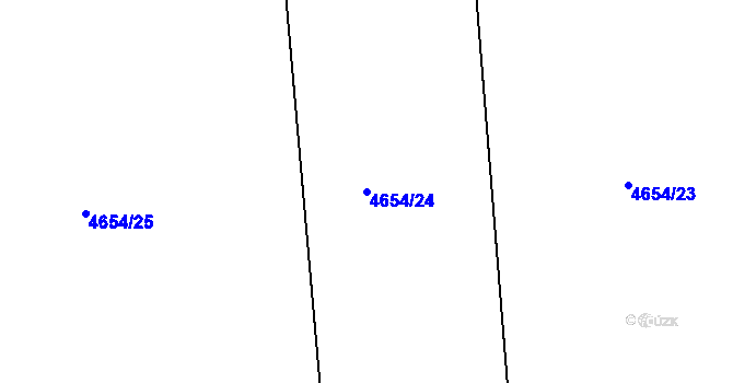 Parcela st. 4654/24 v KÚ Vysoké Mýto, Katastrální mapa