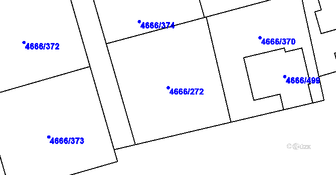 Parcela st. 4666/272 v KÚ Vysoké Mýto, Katastrální mapa