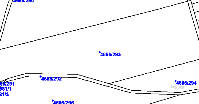 Parcela st. 4666/293 v KÚ Vysoké Mýto, Katastrální mapa
